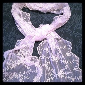 White lace scarf